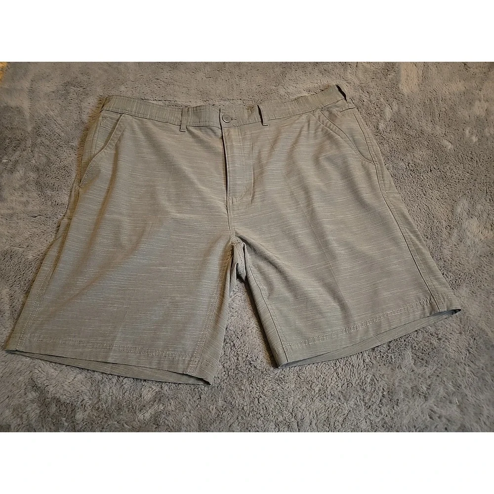 Weekender Casual Life Mens 42 Gray Golf Shorts Stretch Flat Front Performance
